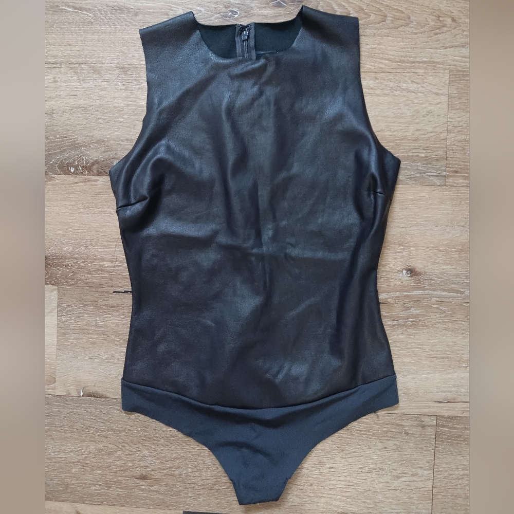 SKIMS Faux Leather Bodysuit Size Medium